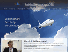 Tablet Screenshot of fliegerarztverband.de